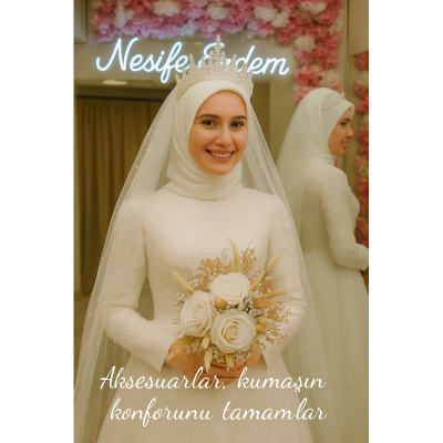 Gelinlikte Son Dokunuş: Çiçek, Taç ve Duvak Uyumu