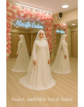 Asaletin Kumaştaki Yansıması – Sade Zarafetin Konforla Buluştuğu Gelinlik