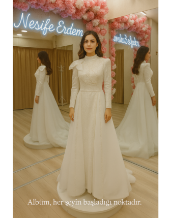 “Albümde Başlayan Zarafet: Özel Dikim Gelinlik”