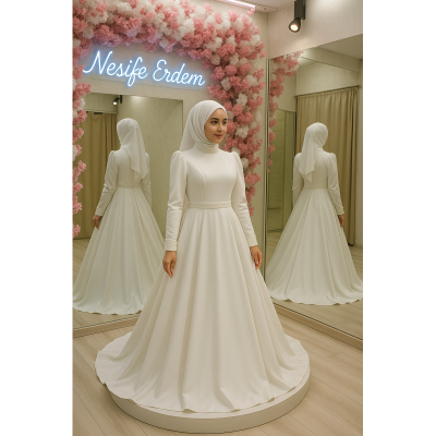 Minimal Tesettür Gelinlik Modelleri 2025 | Sade, Şık ve Zamansız Tercihler