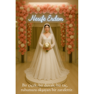 Bir çiçek, bir duvak, birm taç ruhunuzu okşayan bir zrafettir.png