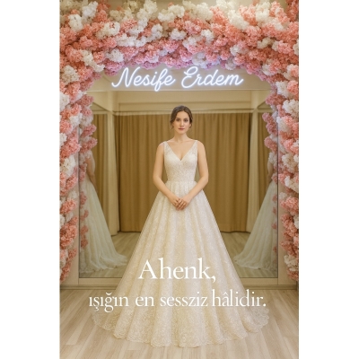 Couture gelinlikte ahenk, ışığın görünmeyen ritmini bedene çeviren bir tasarım dilidir.