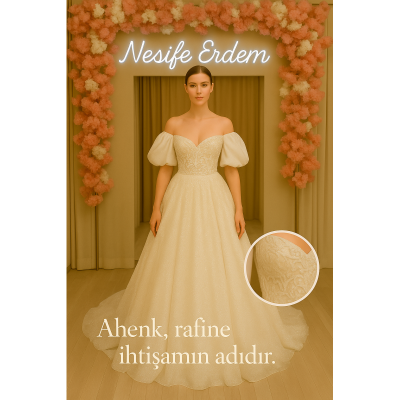 El işçiliği, prova disiplini ve modern-sade çizgiyle kurulan romantik couture dengesi.