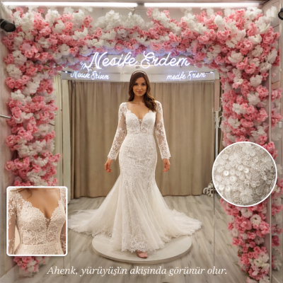 Bir gelinlik, yürüyüş başladığında kendini ele verir.