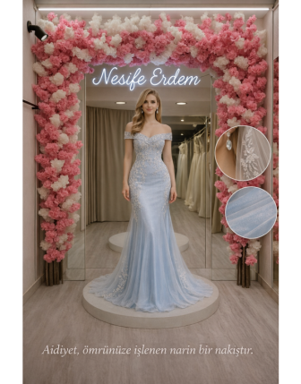 Mavi Açık Abiye | Narin Couture Denge