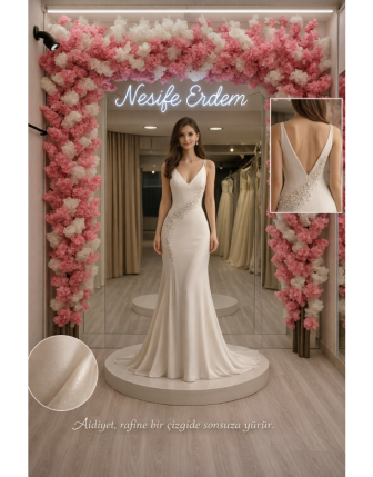 Simli Taşlı Açık Abiye | Rafine Couture İhtişam