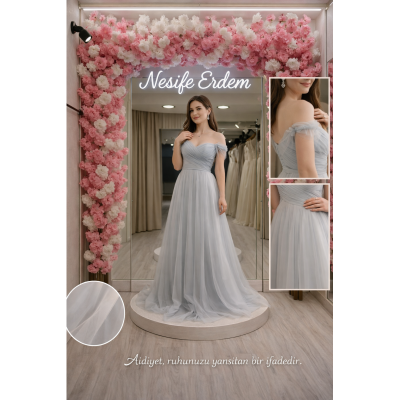 Tülün hafifliğiyle ruhunuza dokunan, karar anını yumuşatan bir couture duruş.