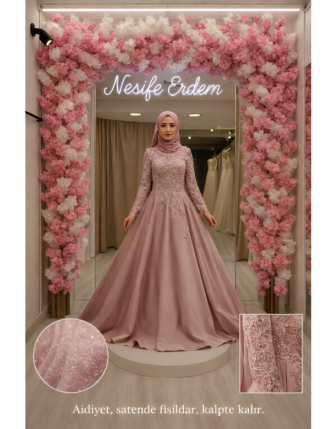 Satende Ahenk – A Kesim Tesettür Couture Gelinlik