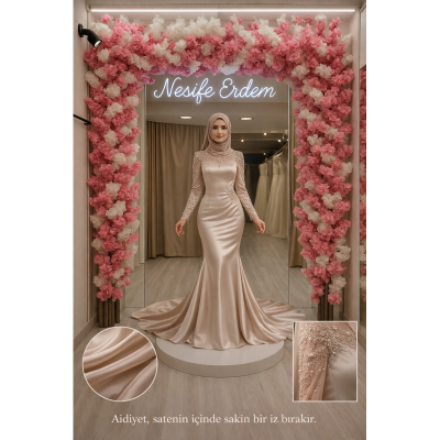 Satenin İçinde Sakin Bir İz: Tesettür Couture Balık Model Abiyenin Sessiz Zarafeti