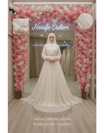 Kırık Beyaz Dantel Denge