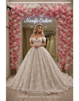 Yumuşak Hacimli Açık Gelinlik