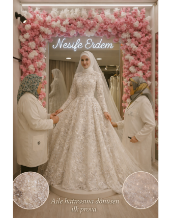 Yumuşak Ton Açık Gelinlik