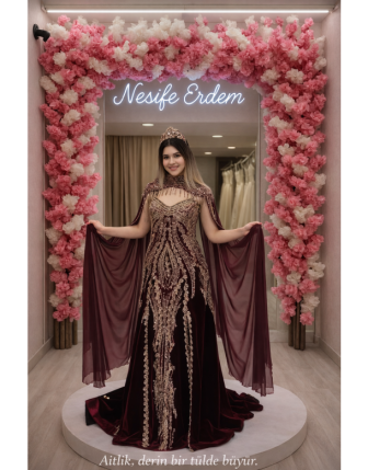 Açık Form Kısa Kaftan