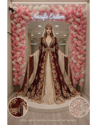 Işıltılı Açık Kaftan Formu