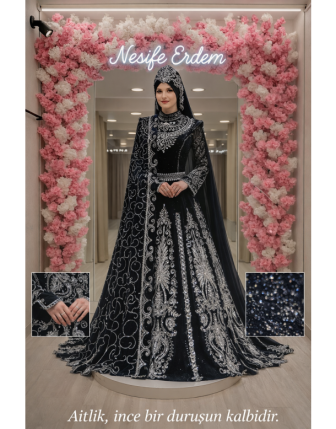 Uzun Kollu İpek Kaftan