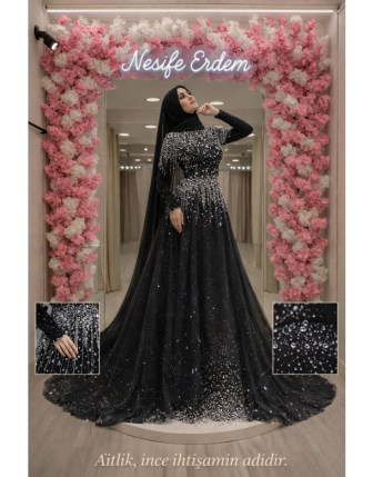 İnce Kuyruklu Tesettür Kaftan