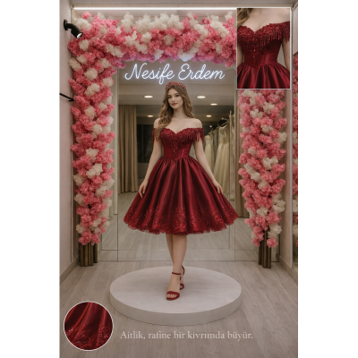 Bordo Prenses Abiye – Aitliğin Rafine Kıvrımı