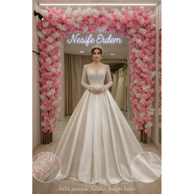 Saten Transparan Abiye