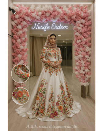 Floral Nakışlı Hint Kınalık