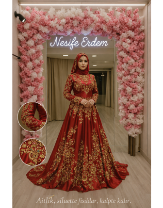 Krep Saten A Kesim Kınalık