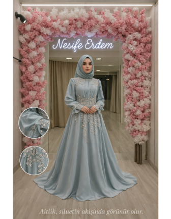 Soft Mavi Şifon Kınalık