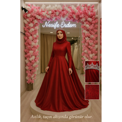 Tesettürlü Kınalık – Taçın Akışında Görünen Aitlik