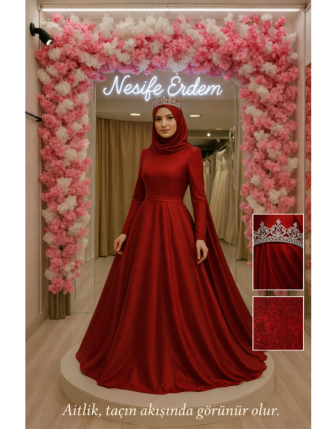 Bordo Mat Saten Kınalık