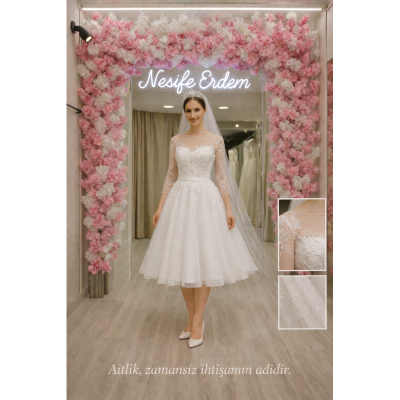 Midi Boy Açık Nikahlık: Zamansız İhtişamın Zarif Silüeti