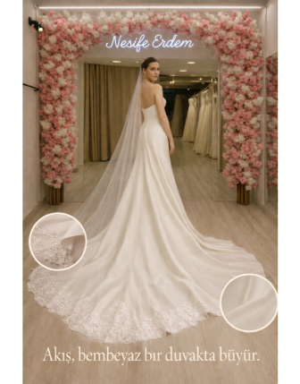 Uzun kuyruklu sade nikahlık