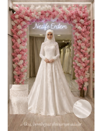 Zarif tesettür A kesim nikahlık
