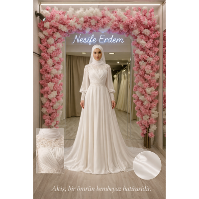 Tesettürlü Şifon Nikahlık: Bir Hatıranın Akışa Dönüşen Zarafeti