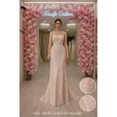 Straplez Düz Kesim Nişanlık Beli İncelten Etki Yaratır mı?