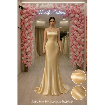 Gold Saten Balık Nişanlık: Sade Formda Net Duruş