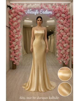 Gold Saten Balık Nişanlık