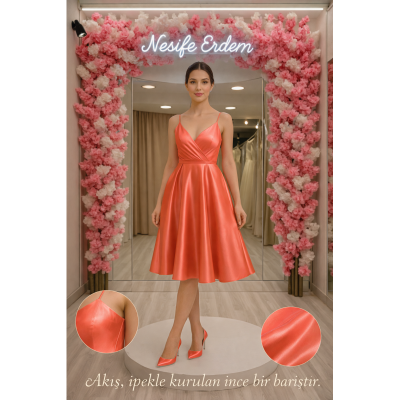 Kısa Askılı Mercan Nişanlık: Akışın Hafifliği ve Modern Duruş