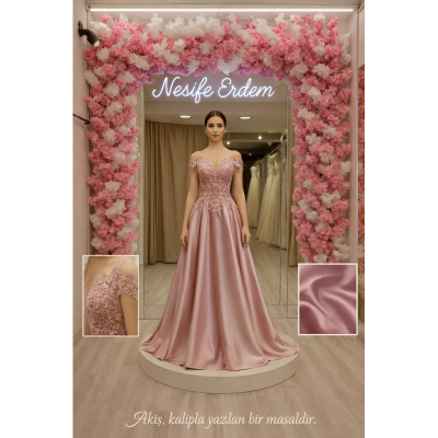 Gül Kurusu Dantel A Kesim Nişanlık – Akışın Masalsı Yorumu