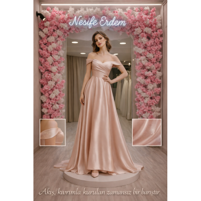 Straplez Pudra Nişanlık Modelleri: Zamansız Bir Akışın Sessiz Gücü