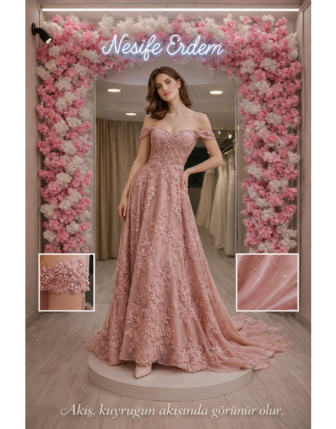 Vintage Rose Dantel A Kesim