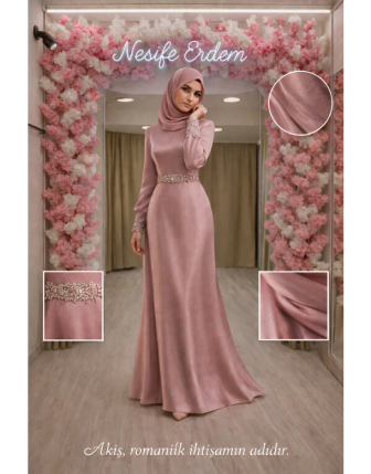 Pudra Kemer Detaylı A Kesim