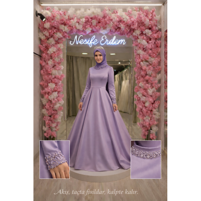 Lavanta Tesettür Nişanlık: Akışın Sessiz Işıltısı