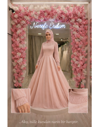 Blush Pink Tül A Kesim