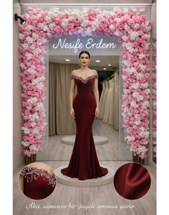 Bordo Balık Model Abiye