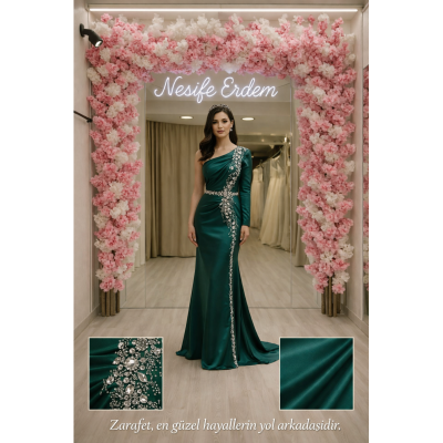 Zümrüt Yeşili Balık Abiye: Işığın Sessiz Akışıyla Şekillenen Zarafet