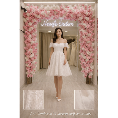 Kısa Beyaz Askısız Abiye: Zarif Bir Kararın Net Silüeti