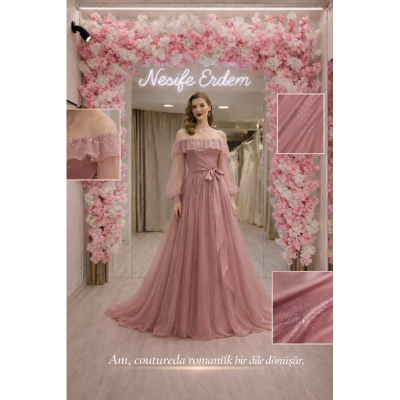 Gül Kurusu Romantik Abiye