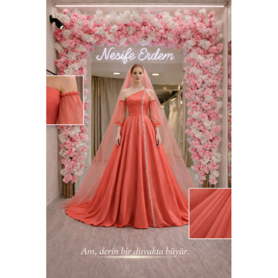 Mercan prenses kesim abiye