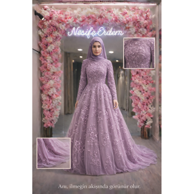 Lila İlmek Helen Abiye – Zarafetin Sessiz Akışı