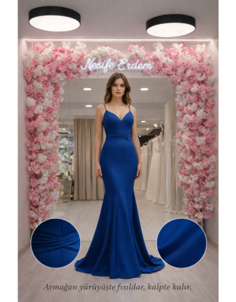 Saks Mat Krep Askılı Balık Kınalık
