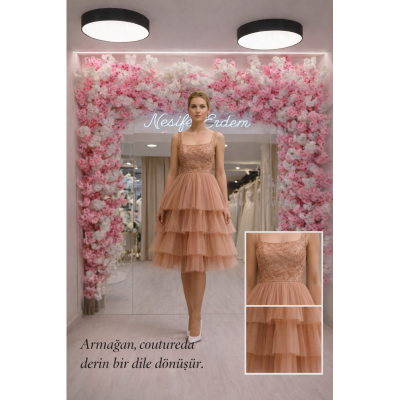 Armağan Couture Açık Kınalıkta Katmanlı Tülün Sessiz İfadesi