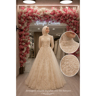 Gösterişli Tesettürlü Nikahlıkta A Kesim mi Balık Model mi?
